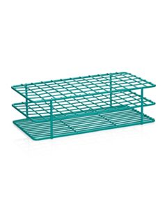 United Scientific Coated Wire Rack, 10-13 mm Tubes, 72 Place, Teal