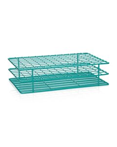 United Scientific Coated Wire Rack, 13-16 mm Tubes, 96 Place, Teal