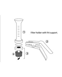 United Scientific Microanalysis Vacuum Filter Holder Set, Fritted Glass, 25mm