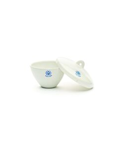 United Scientific Porcelain Crucible, Wide Form W/ Cover, 50ml