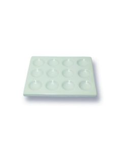 United Scientific Spot Plate, Porcelain, 3 Wells