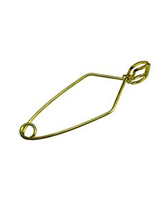 United Scientific Test Tube Clamp, Steel Wire, Brass Finish, W/out Finger Grips