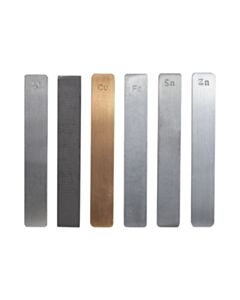 United Scientific Set Of 12 Electrodes, 2 Each Of Aluminum, Copper, Tin, Iron, Zinc, Carbon