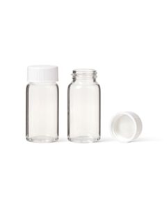 United Scientific Scint Vials, 20 mL, W/ unattached white Urea cap (SIZE 22-400) & cone shaped liner