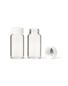 United Scientific Scint Vials, 20 mL, W/ attached PP cap (SIZE 22-400) & pulp foil liner, CS500