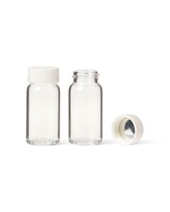 United Scientific Scint Vials, 20 mL, W/ unattached white Urea cap (SIZE 22-400) & cork foil liner