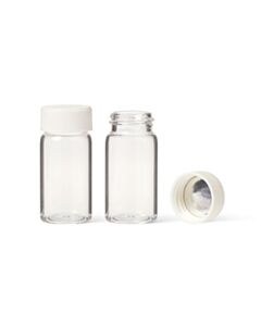 United Scientific Scint Vials, 20 mL, W/ unattached white Urea cap (SIZE 24-400) & cork foil liner