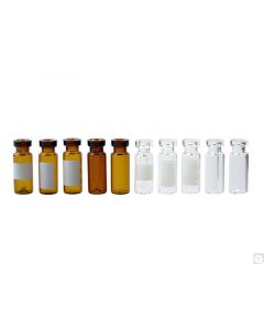 Qorpak 12 x 32mm 2mL Amber Borosilicate Glass Standard Opening Crimp Top Vial W/ 11mm Neck Finish