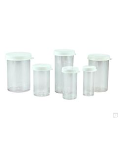 Qorpak 12 Dram (45mL) Clear Ps Snap Cap Vial With White Pe Linerless Snap Cap Attached
