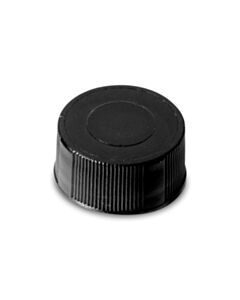 Waters 9 mm Solid Black Cap with PTFE/Silicone liner, 100/pk