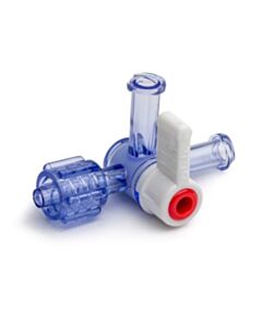 World Precision Instruments 4-Way Stopcock, White, 2 Female Luer Locks, Male Luer With Spin Lock