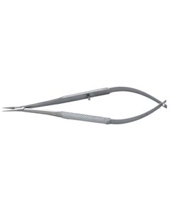 World Precision Instruments Needle Holder, 14cm, Str Rnd Hdls, 0.3mm Smooth Tips