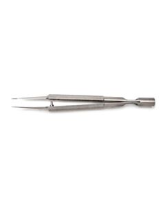 World Precision Instruments Forceps, 14cm, Rnd Hollow Hdl 0.15mm Tips @ 45 Degrees Angle