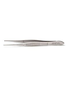 World Precision Instruments Forceps, Iris 10cm Str 1x2 Teeth, 0.8mm Tips