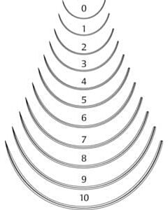 World Precision Instruments Surgical Needles, Taper Point, 1/2 Circle, Size 10, 55mm