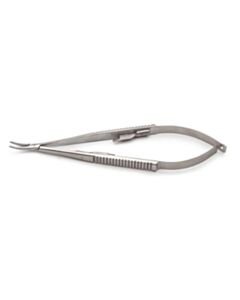 World Precision Instruments Needle Hldr, Castroviejo W/Lock Smooth Jaws, Curved, 14cm