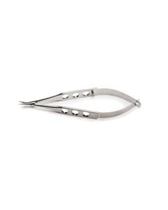 World Precision Instruments Mcpherson Scissors, SS, 11 cm Blade Curved, Blunt, 9mm