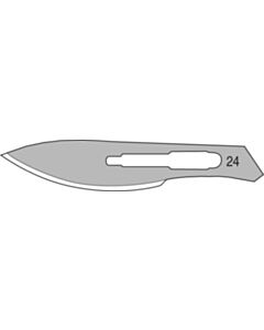 World Precision Instruments Scalpel Blades Number 24, 100/Box SS, Sterile, Feather