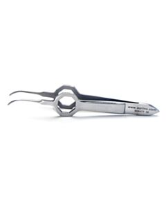 World Precision Instruments Forcep, Foerster, Crvd, Serr Tip 0.5mm Tip Width, 4 In Long
