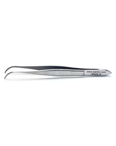World Precision Instruments Iris Forcep, Serr, Full Curve 4" Extra Delicate, 0.5mm Tip Width