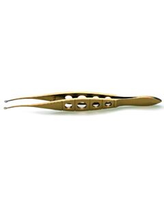 World Precision Instruments Perone Lasik Forceps, 10.8cm, Curved, 2mm Od Rings, Titanium