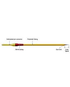 World Precision Instruments Tungsten Profile C, 76 mm Long, 0.145 mm Shaft-Tm33c10kt