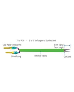 World Precision Instruments Tungsten Metal Electrodes Profile B, 76 mm Long, 0.356 mm Shaft-Tst33a05kt