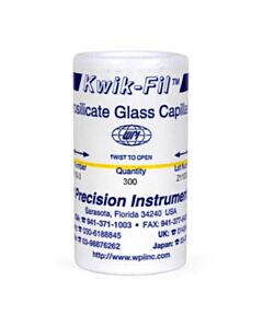 World Precision Instruments Thin Wall Glass Capillaries, 300/Pk, 76 mm X 1.5 mm X 1.12 mm