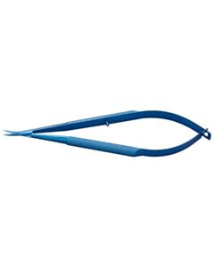 World Precision Instruments Castroviejo Curved Scissors, 12cm, Blunt, 11mm Tips, Titanium
