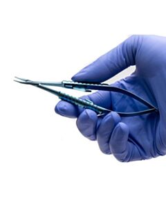 World Precision Instruments Troutman Needle Holder With Lock, 11.5cm, Curved, Blunt Tips, Titanium