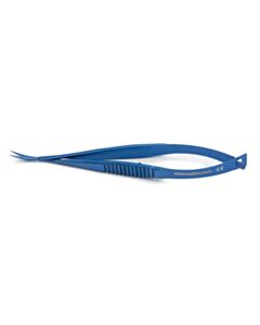 World Precision Instruments Vannas Capsulotomy Scissors, 10.5 cm (4.13"), Curved Sharp Tips