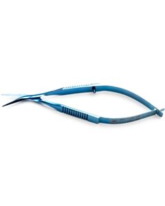 World Precision Instruments Vannas Capsulotomy Scissors, 9.5 cm (3.75"), 10.5 mm Sharp, Angled Tips