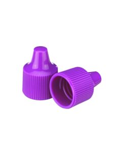 DWK WHEATON® Dropper Tip Cap, 15-415, Purple, Case of 100