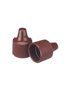 DWK WHEATON® Dropper Tip Cap, 15-415, Brown, Case of 100