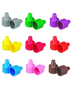 DWK WHEATON® Dropper Tip Cap, 15-415, White, Case of 100