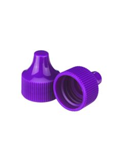 DWK WHEATON® Dropper Tip Cap, 20-410, Purple, Case of 100
