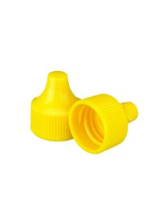 DWK WHEATON® Dropper Tip Cap, 20-410, Yellow, Case of 100