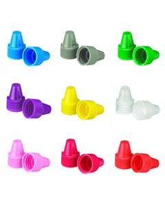 DWK WHEATON® Dropper Tip Cap, 13-425, Purple, Case of 100