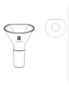 Kemtech Funnel Powder Flat Side 50mm 24/40